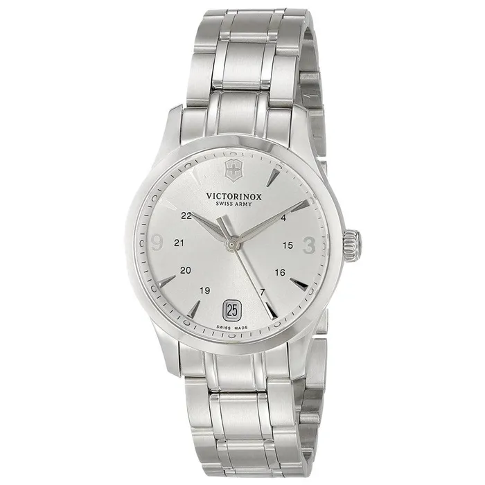 Swiss Army 241539 Womens Alliance Small Silver Dial Stainless Steel Watch Victorinox Swiss Army Earrings