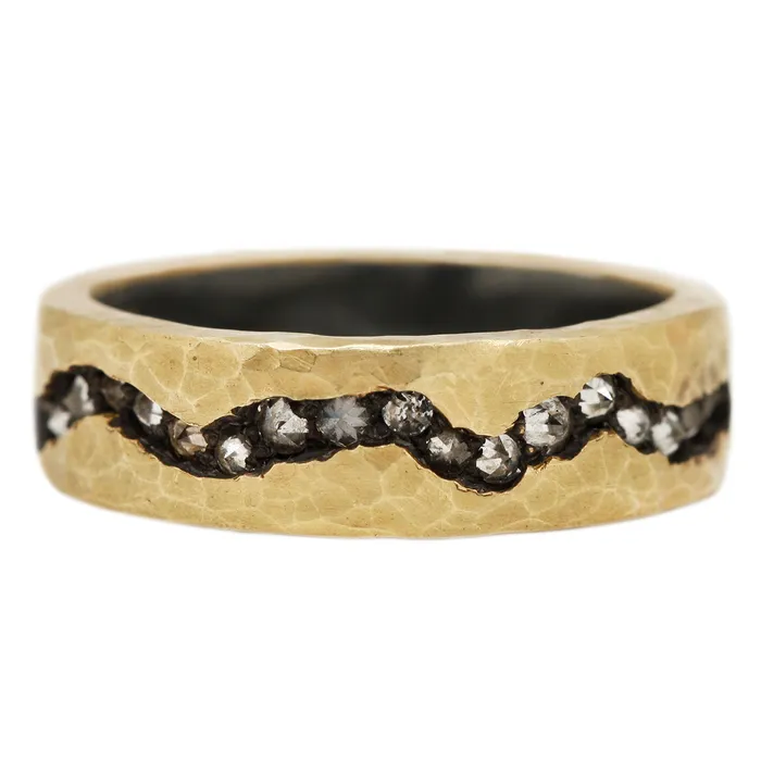 TAP By Todd Pownell Rings Diamond Valley Gold Fissure Ring