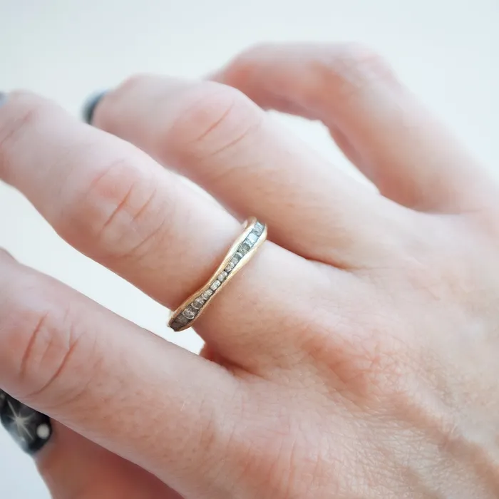 TAP By Todd Pownell Rings Hammered Eternity Ring