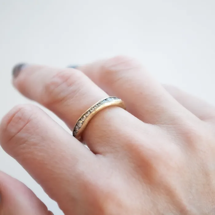 TAP By Todd Pownell Rings Hammered Eternity Ring