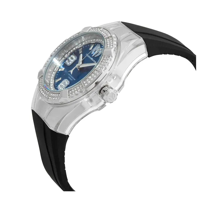 TechnoMarine Technomarine Mens Watch Cruise Glitz Blue Dial Black Silicone Strap TM121095 Watches TechnoMarine Technomarine Mens Watch Cruise Glitz Blue Dial Black Silicone Strap TM121095 Watches