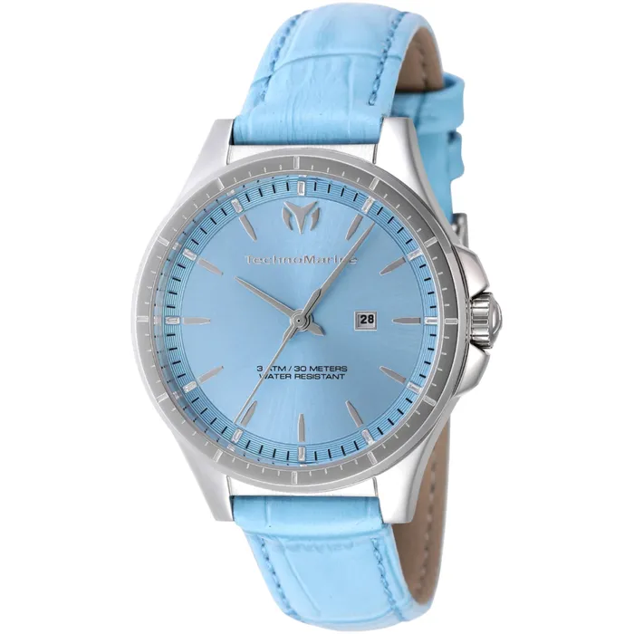 Technomarine Womens Watch MoonSun Quartz Light Blue Dial Leather Strap TM822042 TechnoMarine Watches Technomarine Womens Watch MoonSun Quartz Light Blue Dial Leather Strap TM822042 TechnoMarine Watches