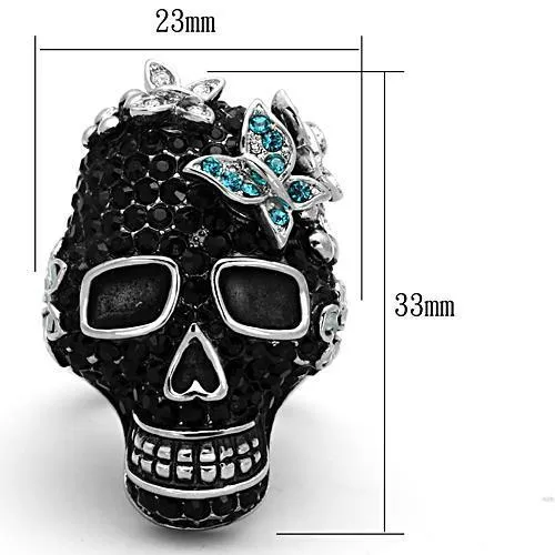 TK1342 High polished no plating Stainless Steel Ring with Top Grade Crystal in Multi Color Alamode Rings