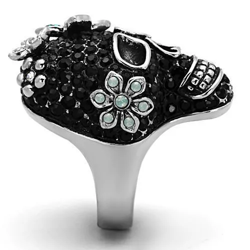 TK1342 High polished no plating Stainless Steel Ring with Top Grade Crystal in Multi Color Alamode Rings