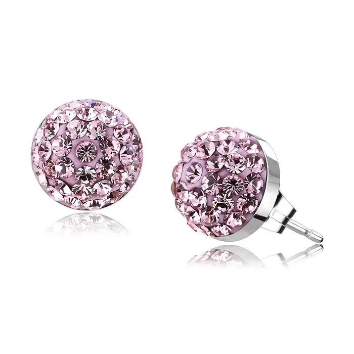 TK3554 High polished no plating Stainless Steel Earrings with Top Grade Crystal in Light Rose Alamode Earrings TK3554 High polished no plating Stainless Steel Earrings with Top Grade Crystal in Light Rose Alamode Earrings