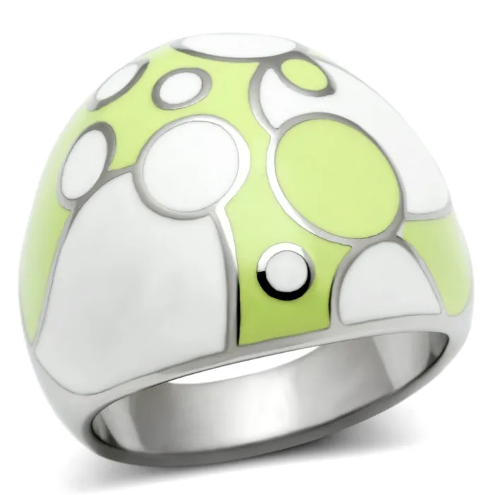 TK511 High polished no plating Stainless Steel Ring with Epoxy in Multi Color Alamode Rings TK511 High polished no plating Stainless Steel Ring with Epoxy in Multi Color Alamode Rings