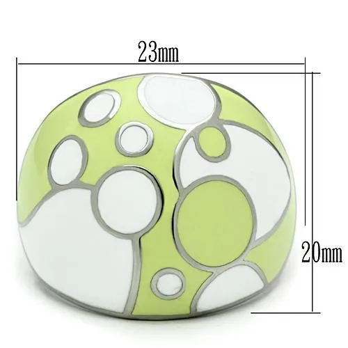 TK511 High polished no plating Stainless Steel Ring with Epoxy in Multi Color Alamode Rings