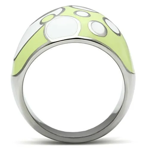 TK511 High polished no plating Stainless Steel Ring with Epoxy in Multi Color Alamode Rings