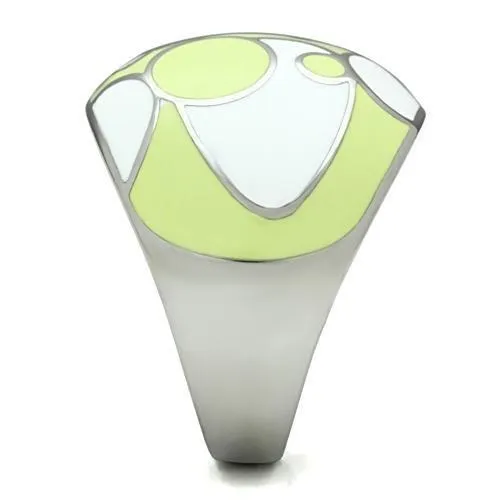 TK511 High polished no plating Stainless Steel Ring with Epoxy in Multi Color Alamode Rings