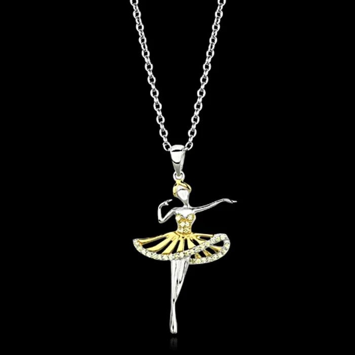 TS156 GoldRhodium 925 Sterling Silver Chain Pendant with AAA Grade CZ in Topaz Alamode Necklaces TS156 GoldRhodium 925 Sterling Silver Chain Pendant with AAA Grade CZ in Topaz Alamode Necklaces