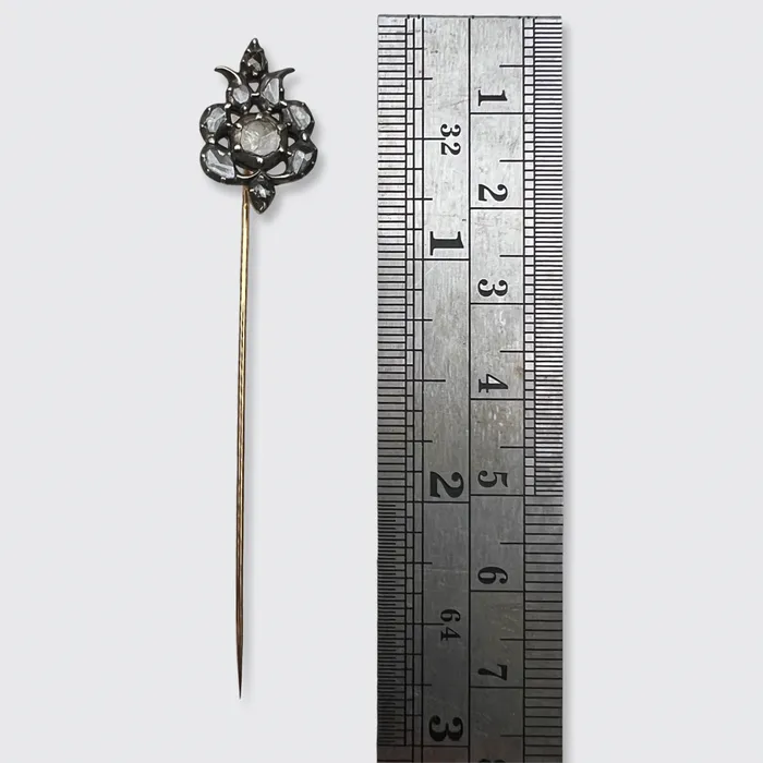 Victorian RoseCut Diamond Stick Pin 21stfinds Rings Victorian RoseCut Diamond Stick Pin 21stfinds Rings