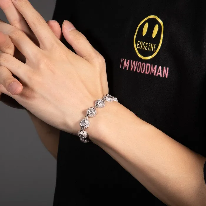 VVS Jewelry Bracelets 12mm Bowl Shaped Iced out Chain or Bracelet