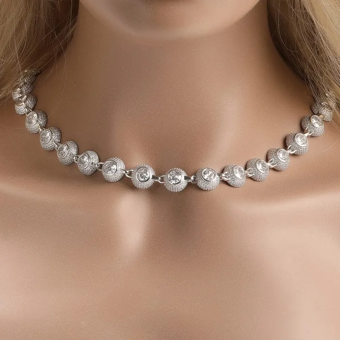VVS Jewelry Bracelets 12mm Bowl Shaped Iced out Chain or Bracelet