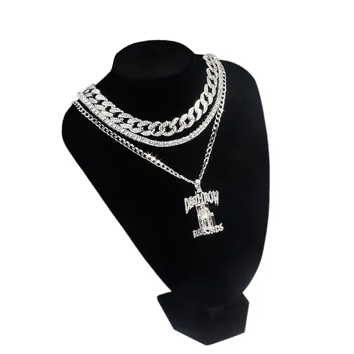 VVS Jewelry Icy Death Row Records Pendant Chain Bundle Necklaces