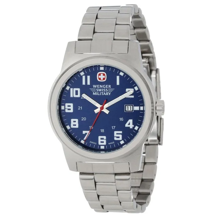Wenger Bracelets Wenger 72908 Mens Military Blue Dial Stainless Steel Bracelet Swiss Watch Wenger Bracelets Wenger 72908 Mens Military Blue Dial Stainless Steel Bracelet Swiss Watch