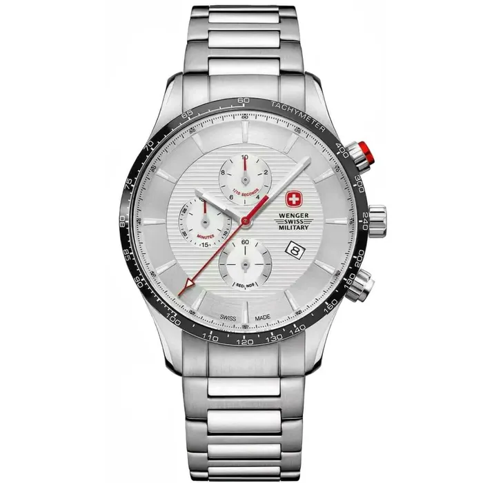 Wenger Bracelets Wenger Mens Quartz Watch Classic Chronograph Silver Dial Bracelet 019043204C Wenger Bracelets Wenger Mens Quartz Watch Classic Chronograph Silver Dial Bracelet 019043204C
