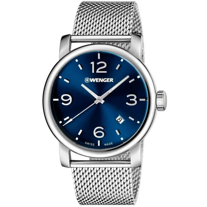 Wenger Bracelets Wenger Mens Quartz Watch Urban Metropolitan Blue Dial Silver Bracelet 011041125 Wenger Bracelets Wenger Mens Quartz Watch Urban Metropolitan Blue Dial Silver Bracelet 011041125