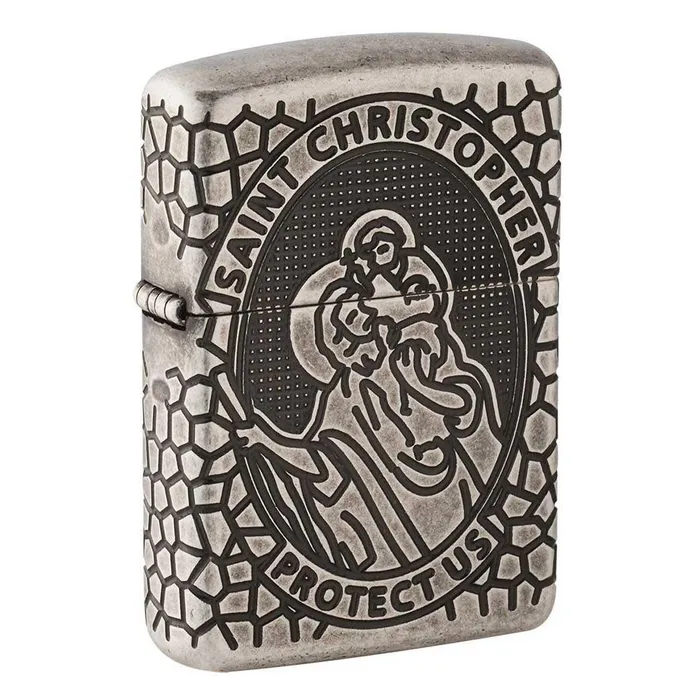 Zippo Windproof Lighter Armor St Christopher Design Antique Silver Metal 49160 Zippo Rings Zippo Windproof Lighter Armor St Christopher Design Antique Silver Metal 49160 Zippo Rings