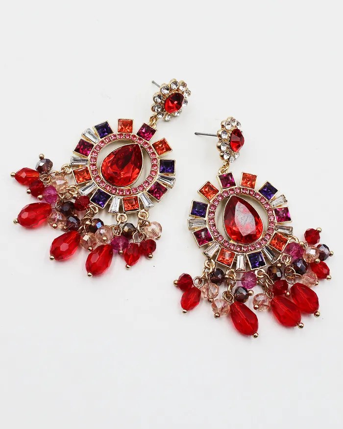 071422 Earrings Crystal Bling Chandelier Earrings 071422 Earrings Crystal Bling Chandelier Earrings