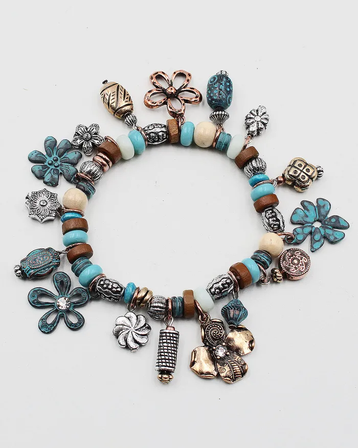072222over Flower Western Charm Stretch Bracelet Bracelets 072222over Flower Western Charm Stretch Bracelet Bracelets