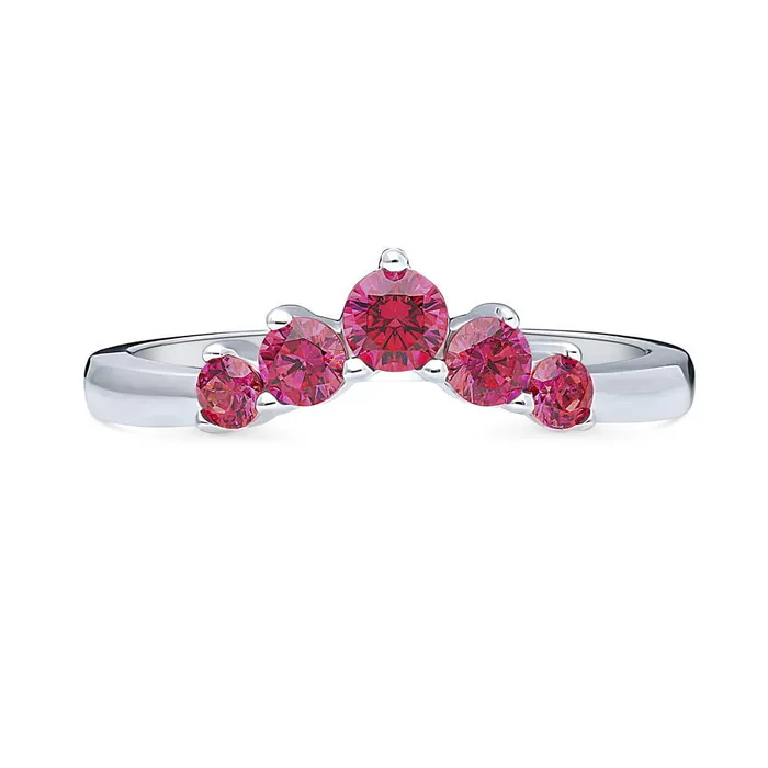 5Stone Wishbone CZ Stackable Band in Sterling Silver BERRICLE Rings