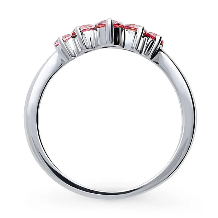 5Stone Wishbone CZ Stackable Band in Sterling Silver BERRICLE Rings