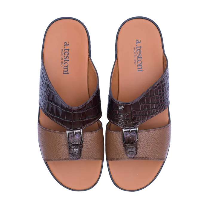 ATestoni Mens TLM PrCroc Calf Sandal A Testoni Rings ATestoni Mens TLM PrCroc Calf Sandal A Testoni Rings