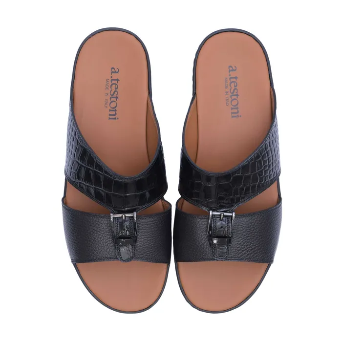 ATestoni Mens TLM PrCroc Calf Sandal A Testoni Rings ATestoni Mens TLM PrCroc Calf Sandal A Testoni Rings