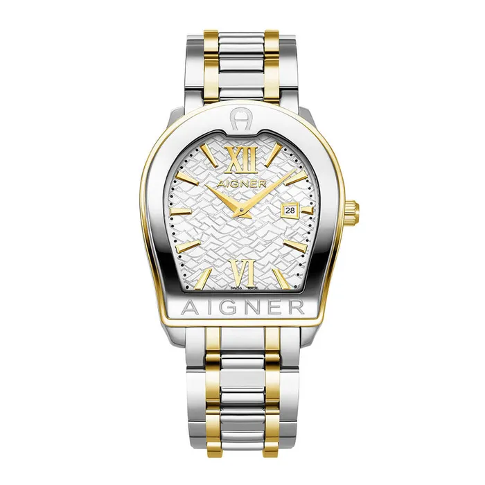 Aigner Earrings Aigner Verona Due Gents White Dial Yellow GoldSilver Stainless Steel Watch Aigner Earrings Aigner Verona Due Gents White Dial Yellow GoldSilver Stainless Steel Watch