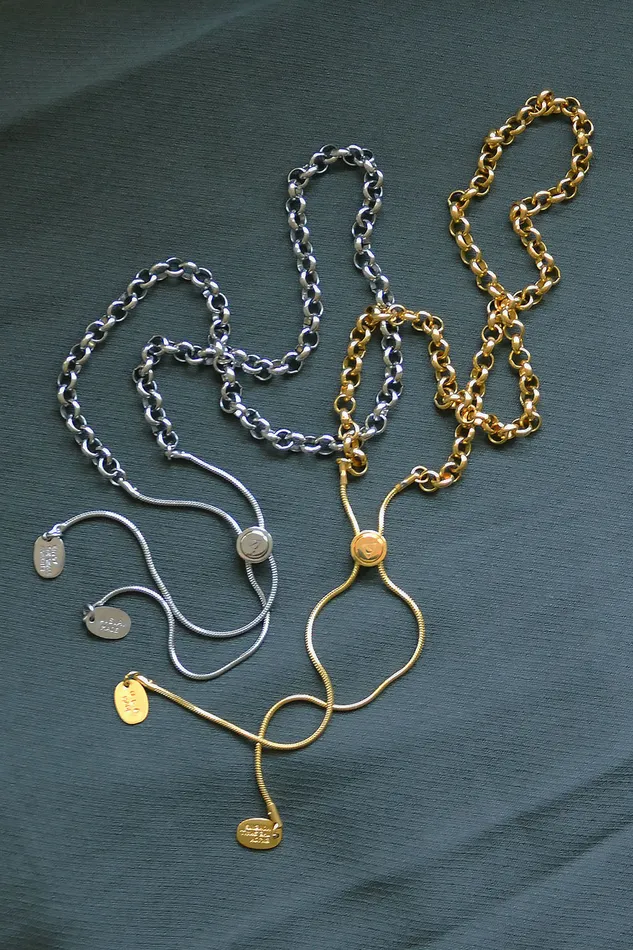 Air Anchor More Is More Oversized Round Link Adjustable Necklace Necklaces