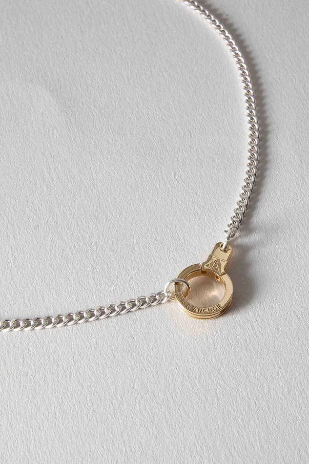 Air Anchor Necklaces Sterling Silver Hit the Curb Necklace with Cuff Keeper Air Anchor Necklaces Sterling Silver Hit the Curb Necklace with Cuff Keeper