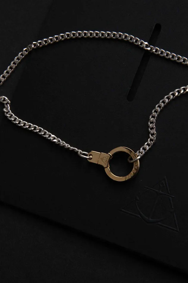 Air Anchor Necklaces Sterling Silver Hit the Curb Necklace with Cuff Keeper Air Anchor Necklaces Sterling Silver Hit the Curb Necklace with Cuff Keeper