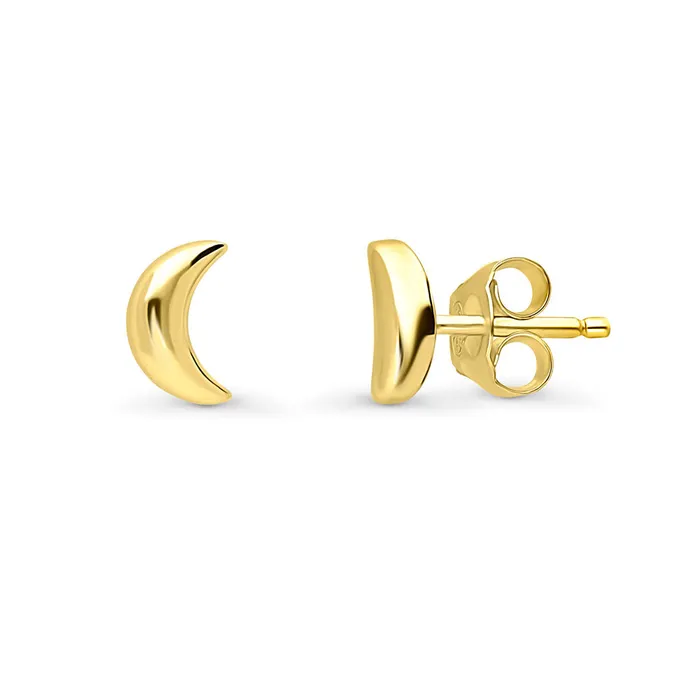 BERRICLE Earrings Crescent Moon Stud Earrings in Sterling Silver
