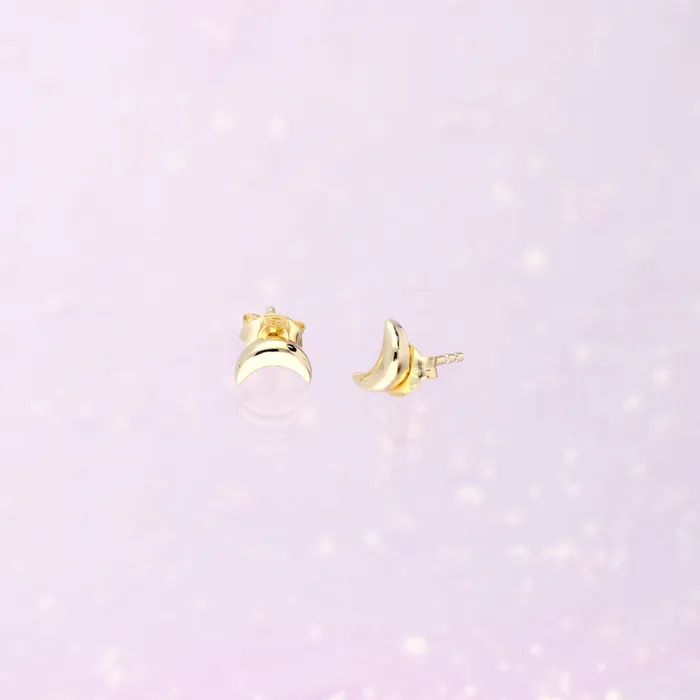 BERRICLE Earrings Crescent Moon Stud Earrings in Sterling Silver