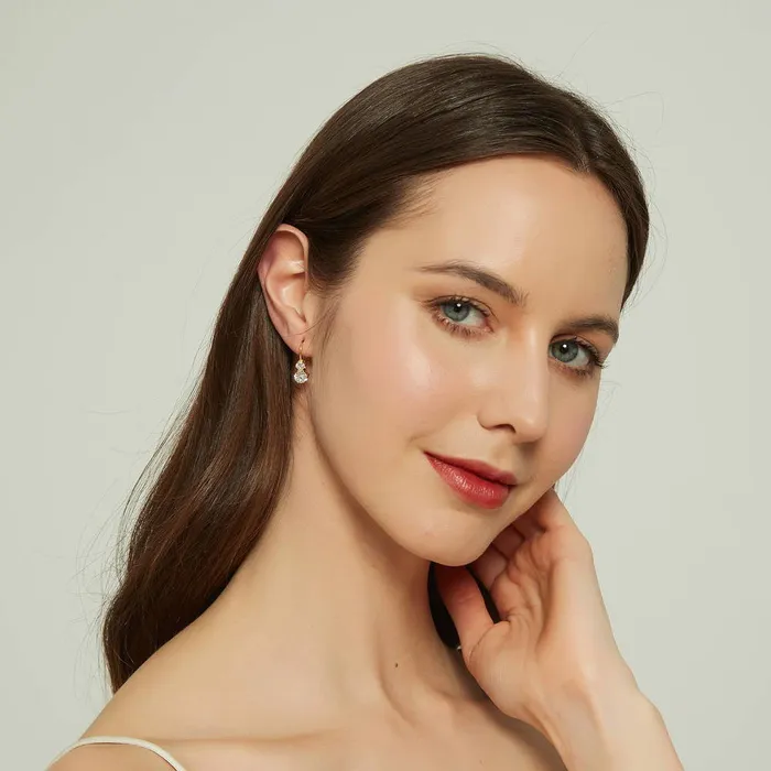 BERRICLE Earrings CZ Leverback Earrings in Sterling Silver
