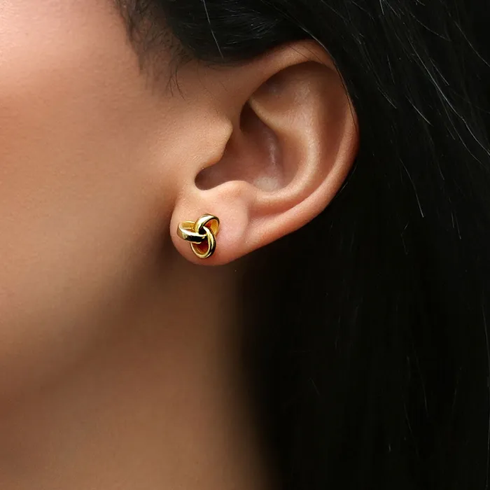 BERRICLE Earrings Love Knot Stud Earrings in Sterling Silver