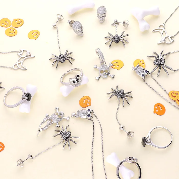 BERRICLE Earrings Spider CZ Dangle Earrings in Sterling Silver