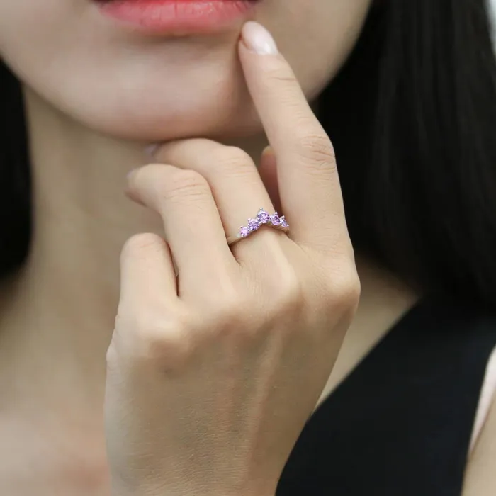 BERRICLE Rings 5Stone Solitaire 2ct CZ Ring Set in Sterling Silver