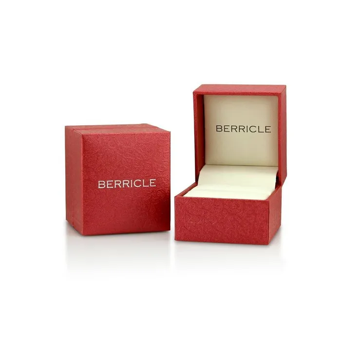 BERRICLE Rings Halo Art Deco CZ Ring in Sterling Silver