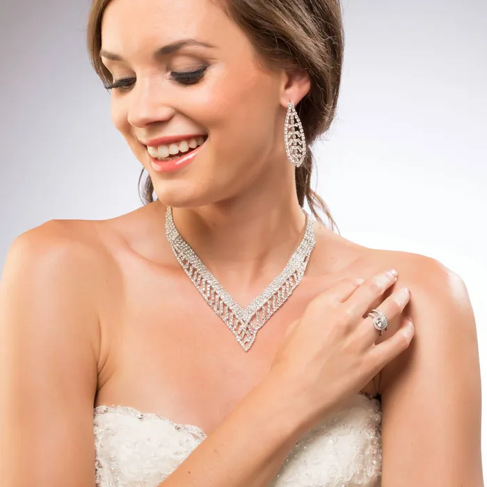 BERRICLE Rings Halo CZ Ring Set in Sterling Silver