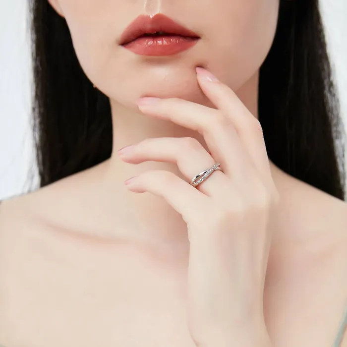 BERRICLE Rings Infinity Solitaire 12ct CZ Ring Set in Sterling Silver