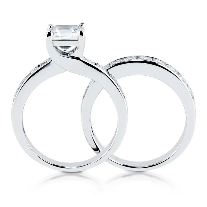 BERRICLE Rings Solitaire 16ct Asscher CZ Ring Set in Sterling Silver