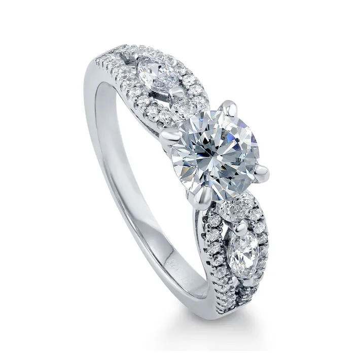 BERRICLE Rings Solitaire 1ct CZ Ring in Sterling Silver
