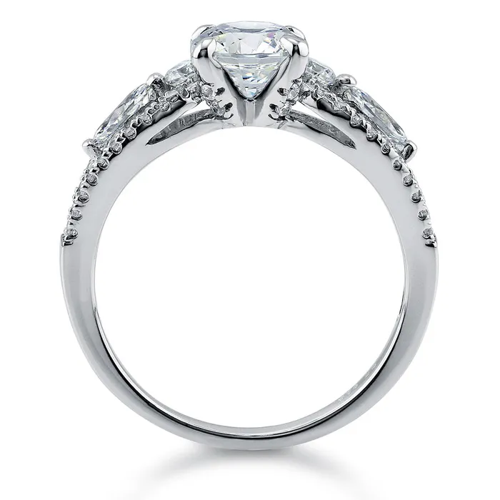 BERRICLE Rings Solitaire 1ct CZ Ring in Sterling Silver