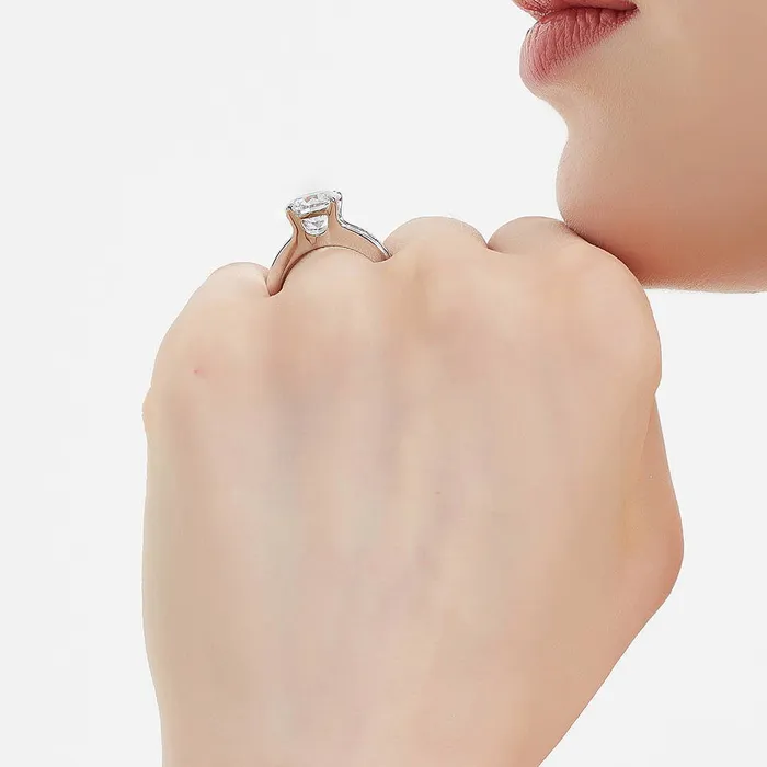 BERRICLE Rings Solitaire 27ct CZ Ring in Sterling Silver