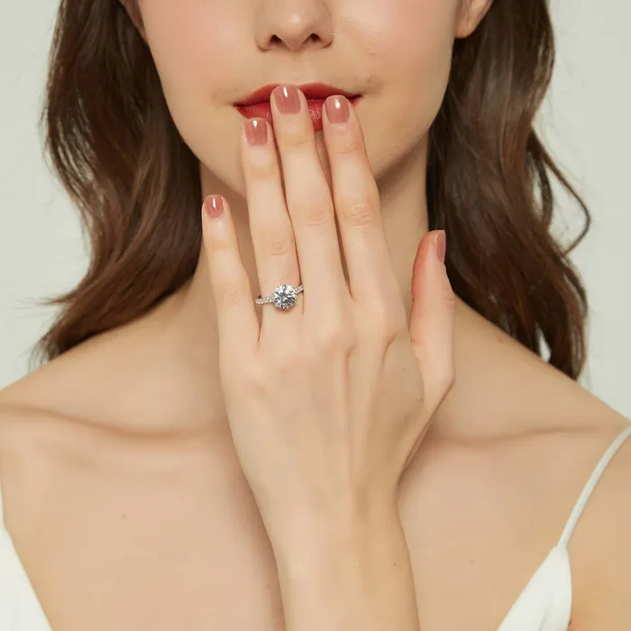 BERRICLE Rings Solitaire 27ct CZ Ring in Sterling Silver