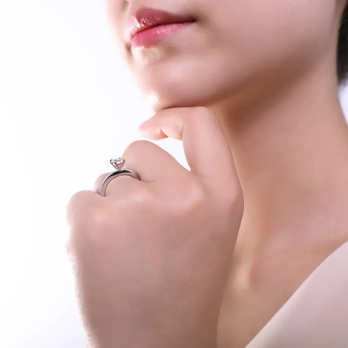 BERRICLE Rings Solitaire 2ct Princess CZ Ring Set in Sterling Silver
