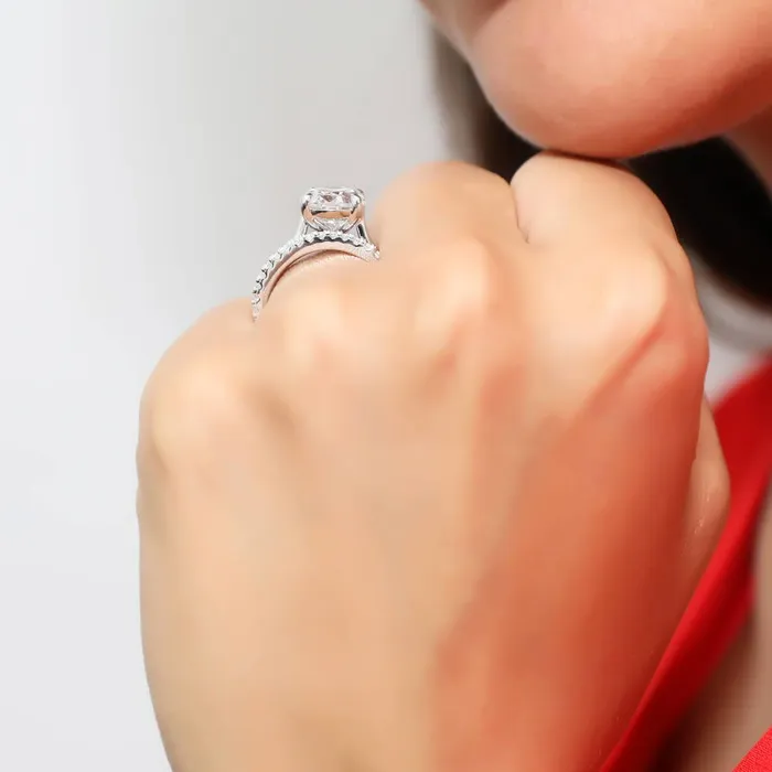 BERRICLE Rings Solitaire 55ct Oval CZ Ring Set in Sterling Silver