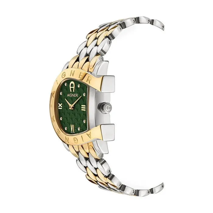 Bracelets Aigner AIGNER Womens Massa Green Dial SilverGold Bracelet Watch Bracelets Aigner AIGNER Womens Massa Green Dial SilverGold Bracelet Watch