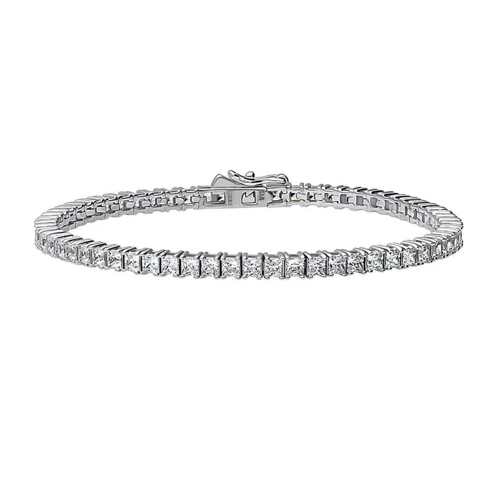Bracelets BERRICLE Princess CZ Tennis Bracelet in Sterling Silver